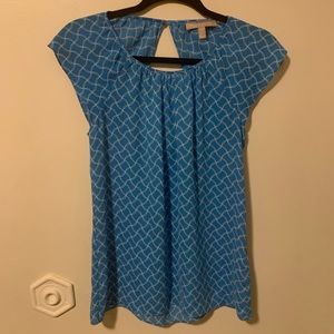 Banana Republic Blouse Blue and White size 0